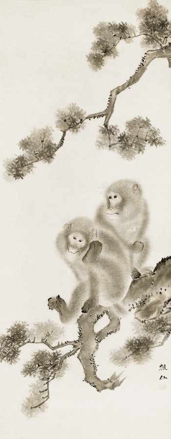 Japanese monkeys (19th century) vintage | Free Photo Illustration - rawpixel