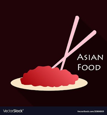 Japanese noodles asian thai chinese food vector image