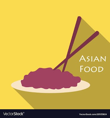 Japanese noodles asian thai chinese food vector image