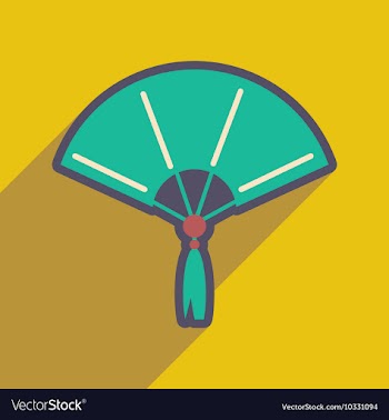 Japanese open fan vector image
