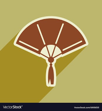Japanese open fan vector image