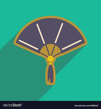 Japanese open fan vector image