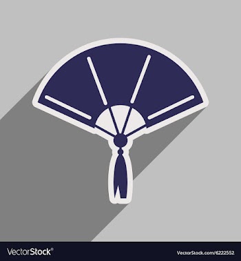 Japanese open fan vector image