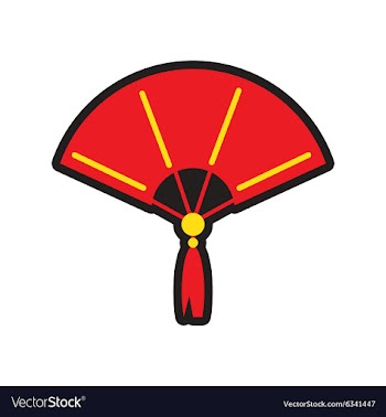 Japanese open fan vector image