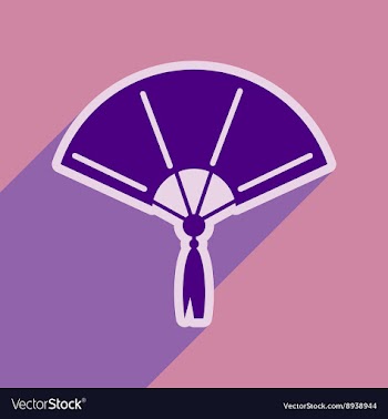 Japanese open fan vector image