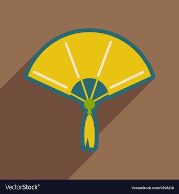 Japanese open fan vector image