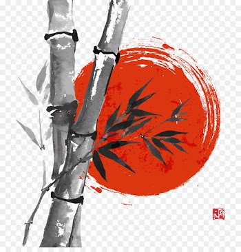 Japanese painting Ink wash painting Drawing - Japan Ink bamboo vector 