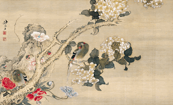 Japanese parakeets and flowers (1770) | Free Photo Illustration - rawpixel