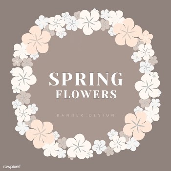 Japanese pastel flowers frame | Free stock vector - 553104