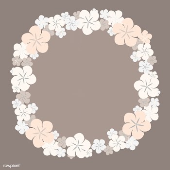 Japanese pastel flowers frame | Free stock vector - 553127