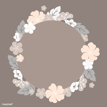 Japanese pastel flowers frame | Free stock vector - 553151