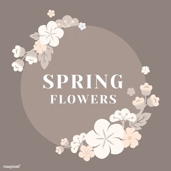 Japanese pastel flowers frame | Free stock vector - 553153