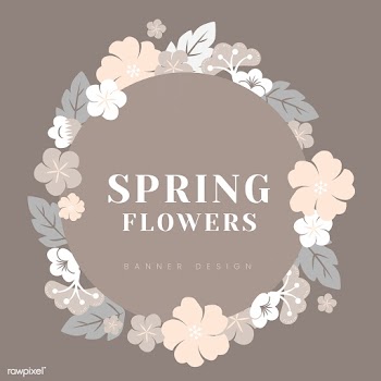 Japanese pastel flowers frame | Free stock vector - 553158