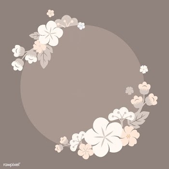 Japanese pastel flowers frame | Free stock vector - 553168
