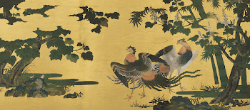 Japanese peacocks and bamboo (1539&ndash;1613) | Free Photo Illustration - rawpixel