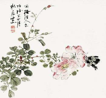 Japanese pink flower (1838) vintage | Free Photo Illustration - rawpixel