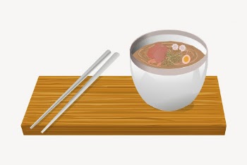 Japanese ramen collage element, food | Free PSD - rawpixel