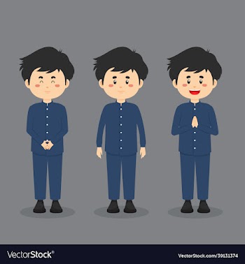 japanese school character with expression