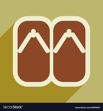 Japanese slippers vector image