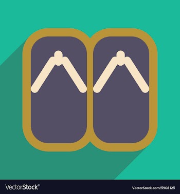 Japanese slippers vector image