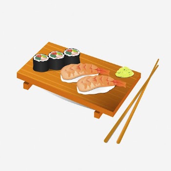 Japanese sushi set clipart illustration. | Free Photo - rawpixel