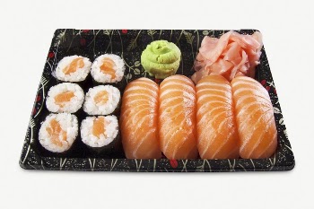 Japanese sushi set collage element | Free PSD - rawpixel