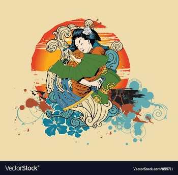 Japanese t-shirt design vector image