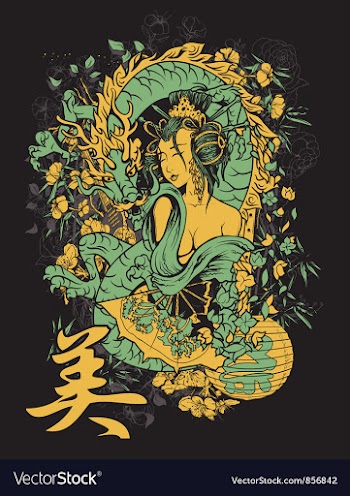 Japanese t-shirt design vector image