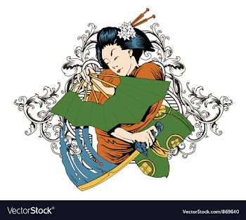 Japanese tshirt design vector image