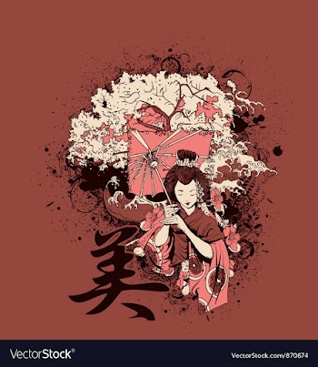 Japanese tshirt design vector image