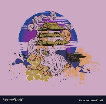 Japanese tshirt design vector image