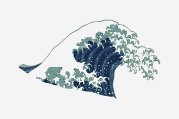 Japanese wave clipart, vintage illustration. | Free Photo - rawpixel