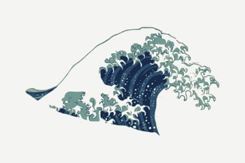 Japanese wave clipart, vintage illustration | Free PSD - rawpixel