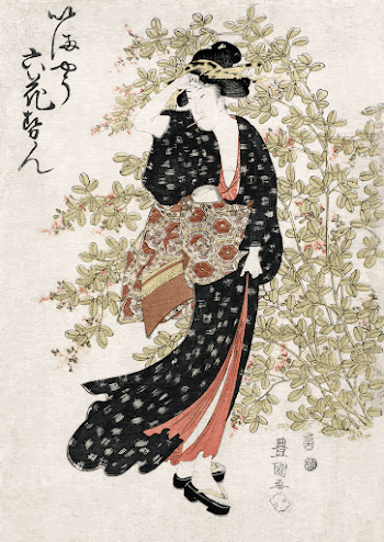 Japanese woman (1769-1825) vintage woodcut | Free Photo Illustration - rawpixel