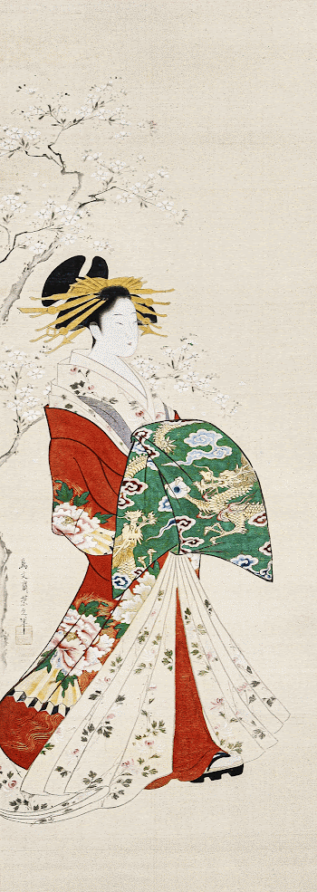 Japanese woman (1796) vintage painting | Free Photo Illustration - rawpixel