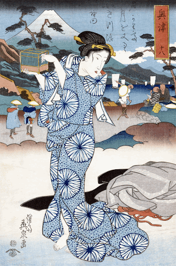 Japanese woman (1830) vintage woodblock | Free Photo Illustration - rawpixel