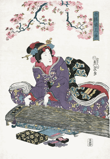 Japanese woman and cherry blossom | Free Photo Illustration - rawpixel
