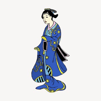 Japanese woman clipart, traditional fashion | Free Vector - rawpixel