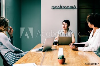 Japanese woman in a meeting