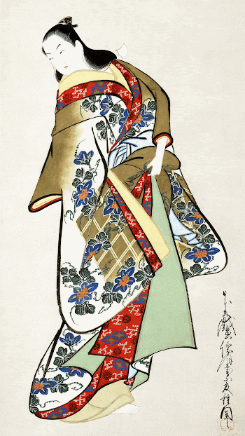 Japanese woman in kimono (1720) | Free Photo Illustration - rawpixel