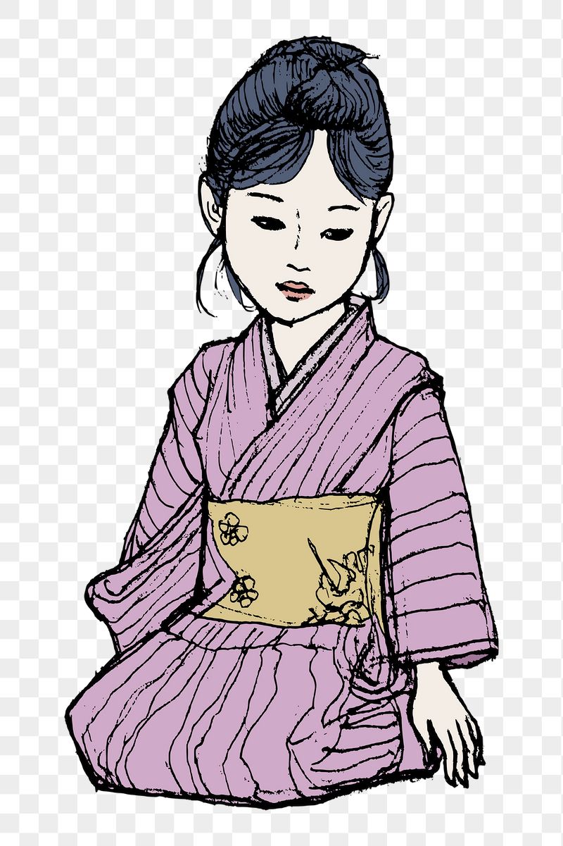 Japanese woman png sticker cartoon | Free PNG - rawpixel
