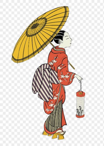 Japanese woman png wearing kimono | Free PNG Illustration - rawpixel
