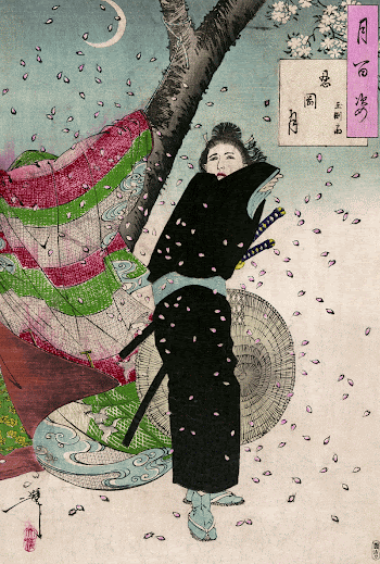 Japanese woman, The Moon of Shinobugaoka | Free Photo Illustration - rawpixel