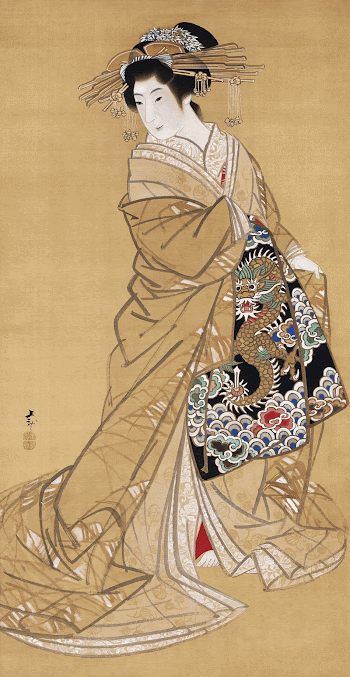 Japanese woman with dragon obi | Free Photo Illustration - rawpixel