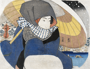 Japanese woman with umbrella in snow | Free Photo Illustration - rawpixel
