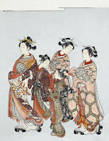 Japanese women (1766) vintage woodblock | Free Photo Illustration - rawpixel