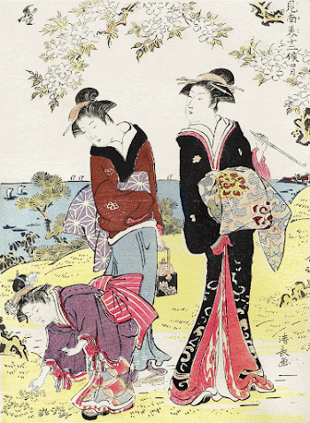 Japanese women (1783) vintage woodblock | Free Photo Illustration - rawpixel