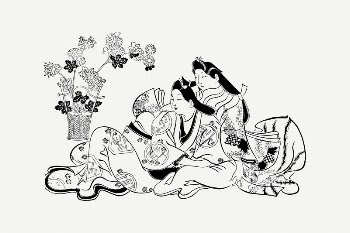Japanese women clipart, vintage illustration | Free PSD Illustration - rawpixel
