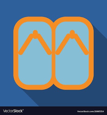 Japanese wooden shoes with an ornament on the vector image