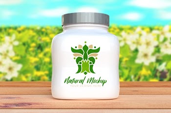 Jar Mockup White